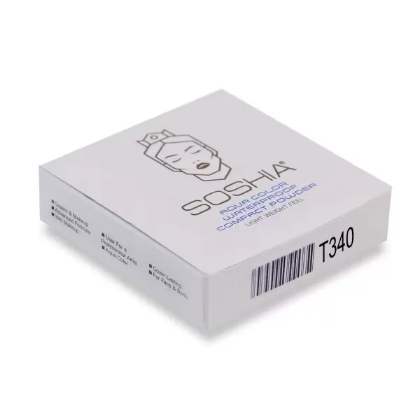 پنکیک سنگی و استخری سوشیا آکوا T340 جعبهی بستهی پنکیک فشرده ضدآب آکوا سوشیا T340 از زاویهی سهچهارم
