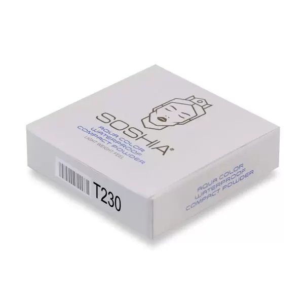 پنکیک سنگی و استخری سوشیا آکوا T230 جعبهی بستهی پنکیک فشرده ضدآب آکوا سوشیا T230 از زاویهی سهچهارم